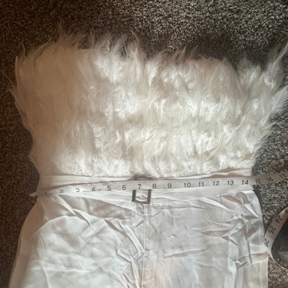 Elegant White Strapless Jumpsuit - Picture 5 of 7